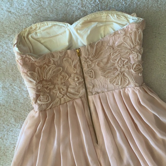 Elise Ryan Blush Pink Strapless Dress - Picture 4 of 5